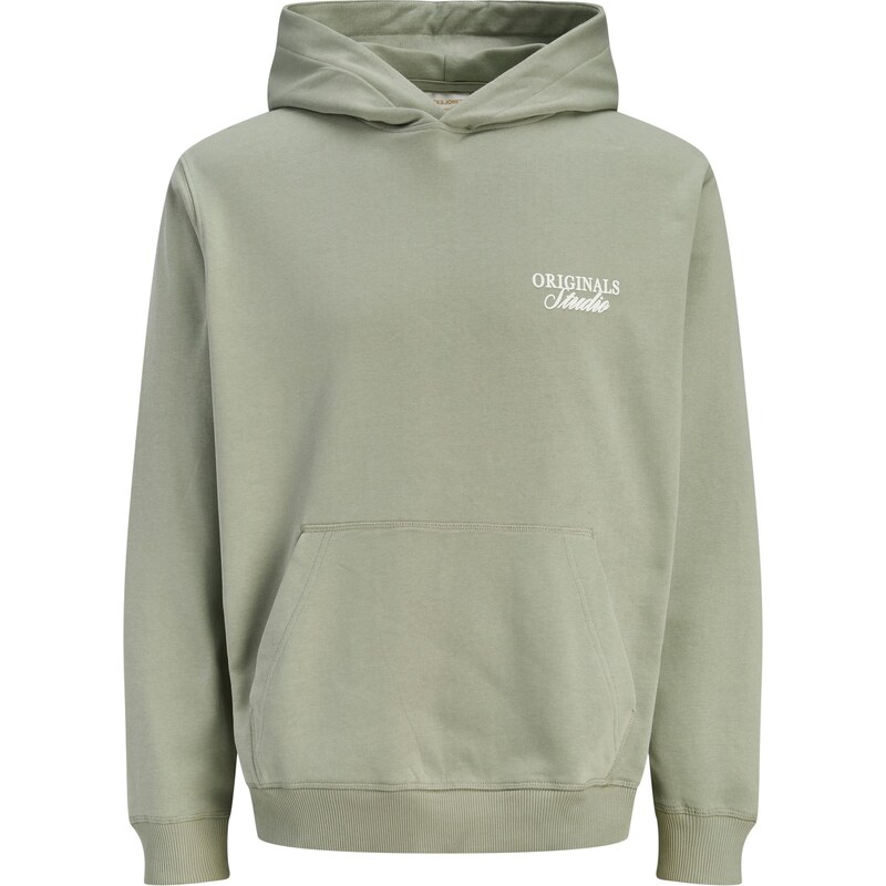 JACK & JONES Mikina JORNorrebro pastelově zelená / bílá