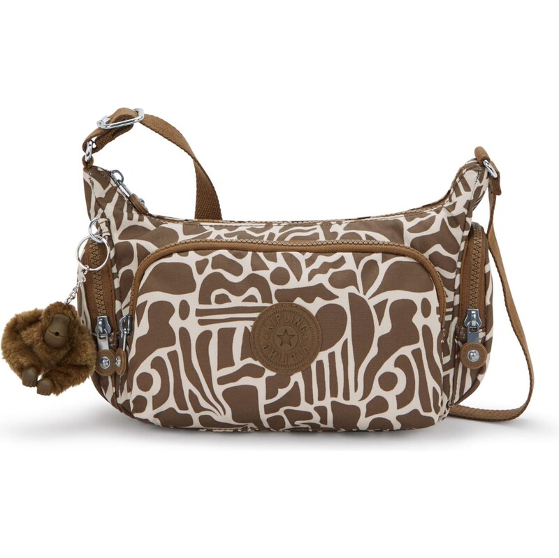 KIPLING Taška přes rameno Gabbette S hnědá / offwhite 112915011