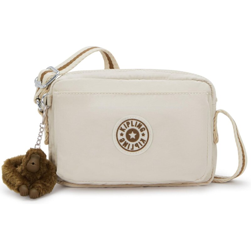 KIPLING Taška přes rameno ABANU hnědá / bílá 112915023
