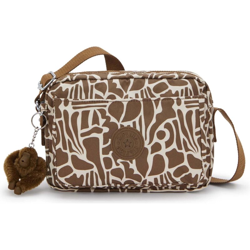 KIPLING Taška přes rameno Abanu M hnědá / bílá 112915046