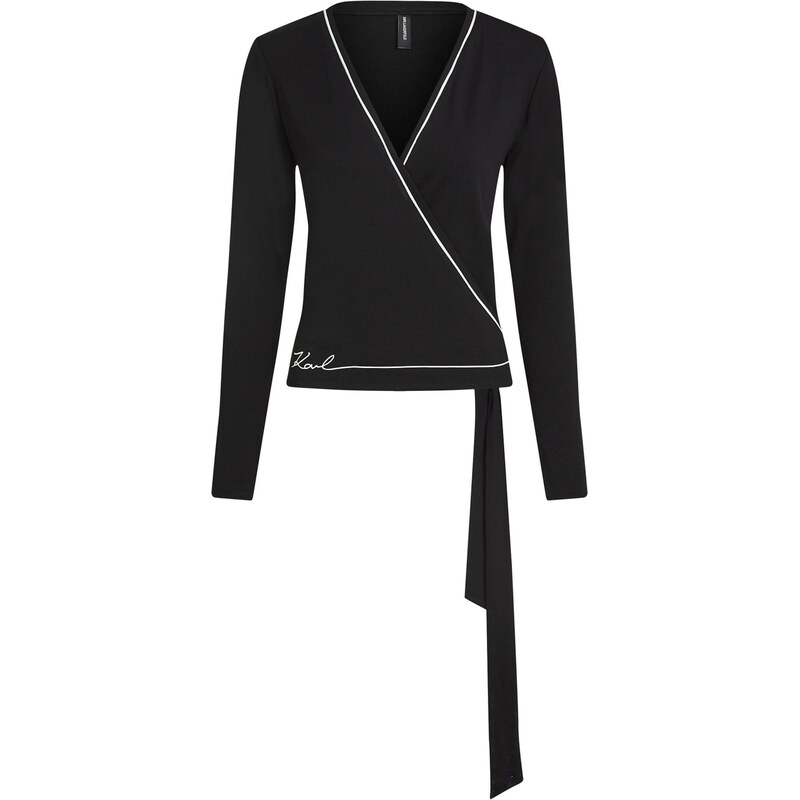 Karl Lagerfeld Tričko černá / bílá