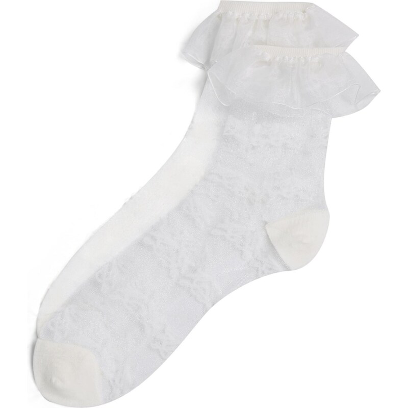 Karl Lagerfeld Ponožky krémová / offwhite 112915145