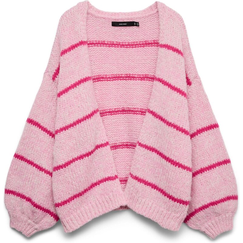 VERO MODA Kardigan VMMaybe fuchsiová / světle růžová