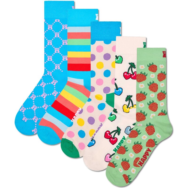 Happy Socks Ponožky modrá / zelená / růžová / červená 112916589