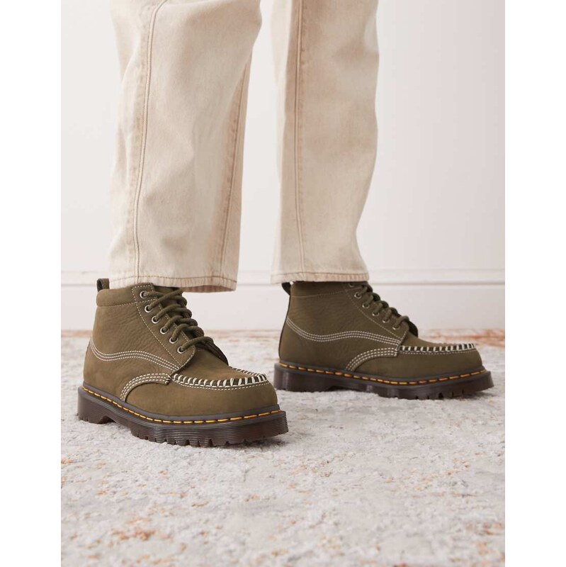 Dr Martens Lowell Chukka boot in olive nubuck-Green