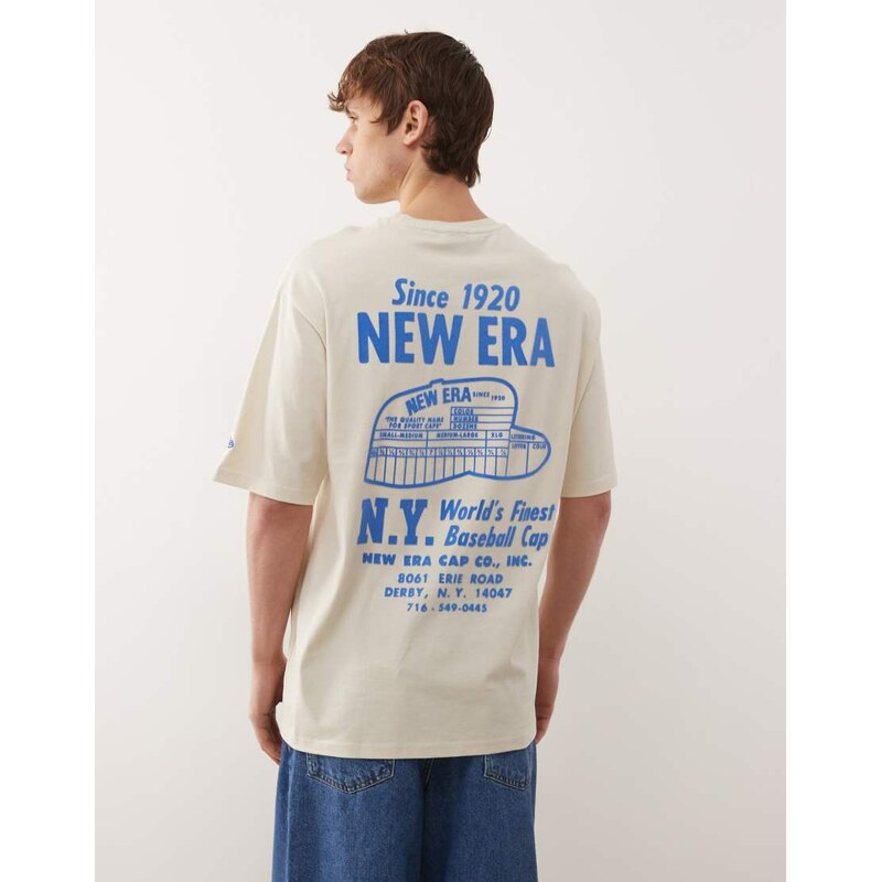 New Era NY Yankees graphic oversized t-shirt with back print in