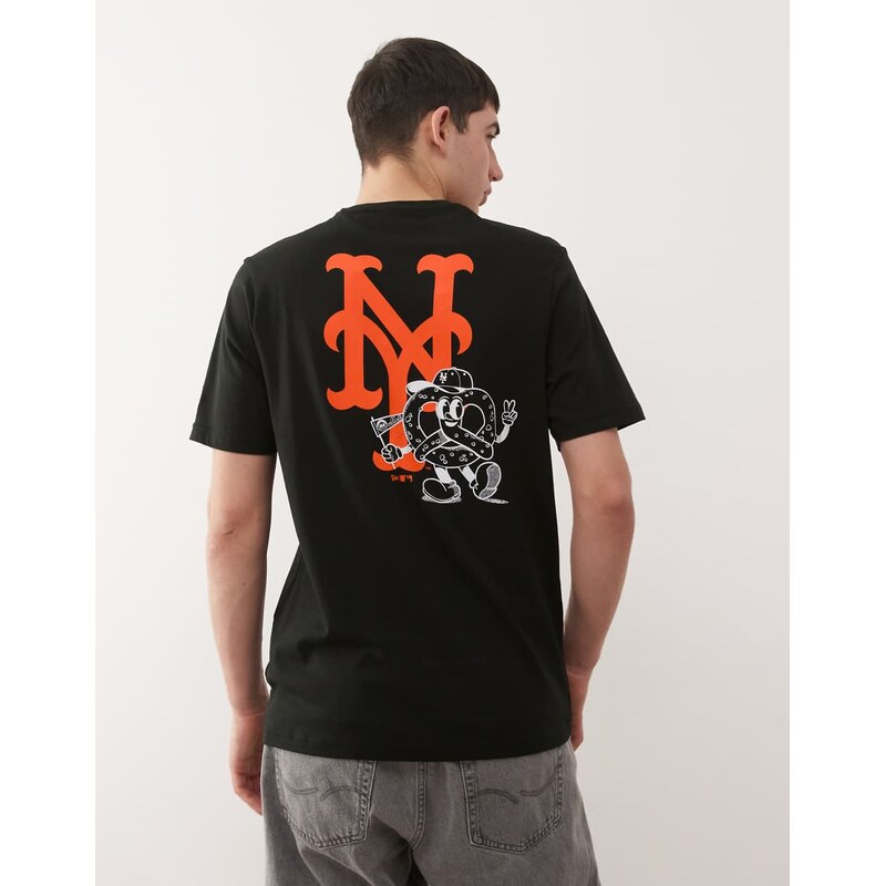 New Era NY Mets graphic regular fit t-shirt with back print in