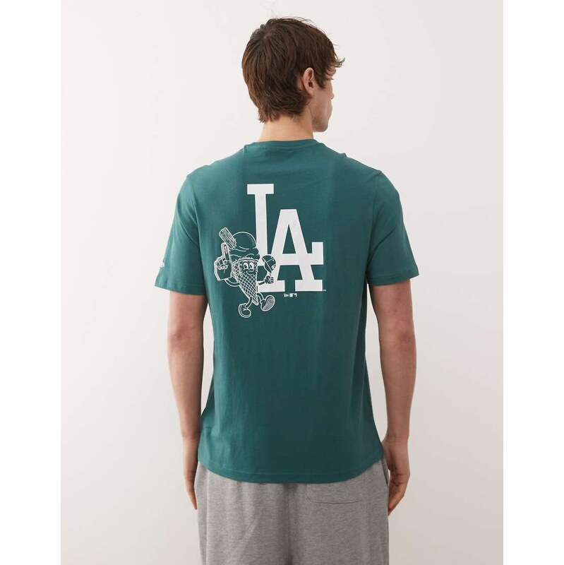 New Era LA Dodgers graphic regular fit t-shirt with back print