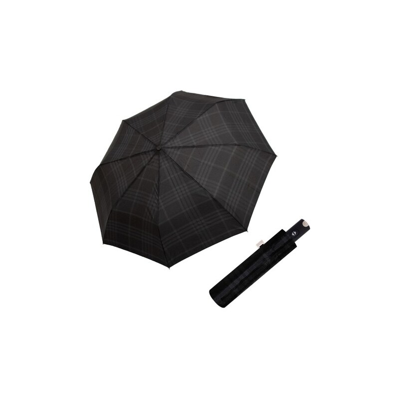 Doppler Carbonsteel Magic woven check black grey - pánský plně