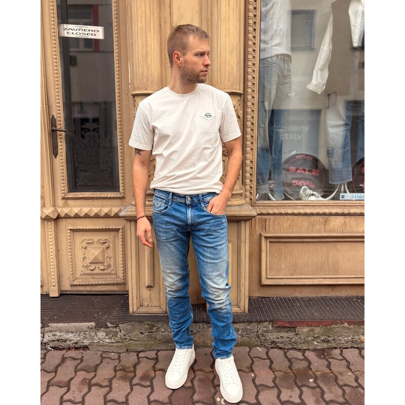 PÁNSKÉ DŽÍNY REPLAY ANBASS SLIM-FIT - M914Y .000.573 104