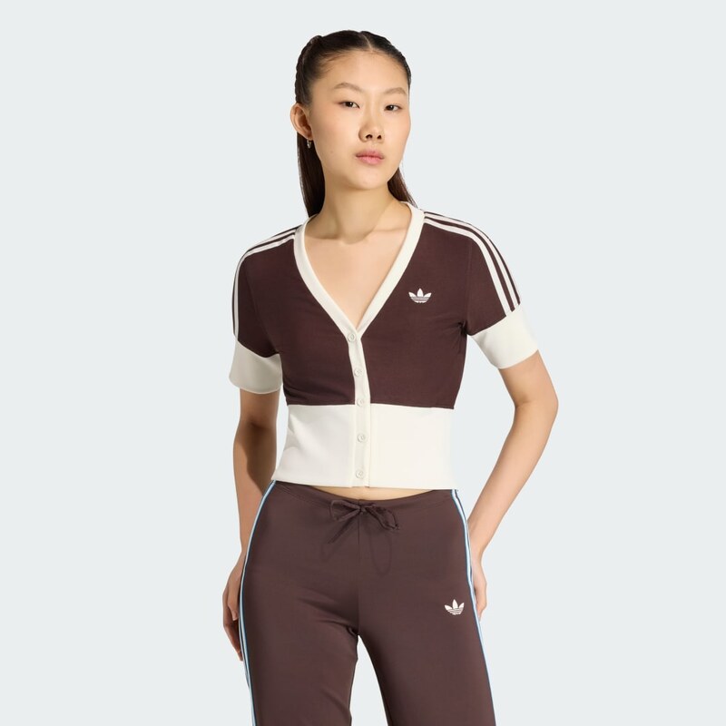 Adidas TRIČKO S VÝSTŘIHEM DO V A KNOFLÍKY 112930778