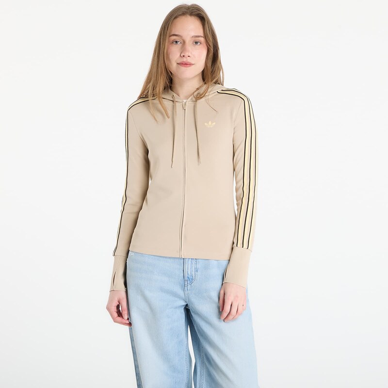adidas Originals Mikina adidas Hooded Trefoil Zipper Jacket Stone 112931026