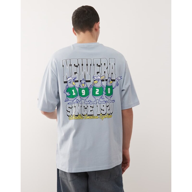 New Era character graphic oversized t-shirt with back print in