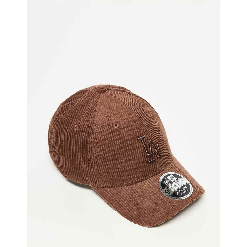 New Era LA Dodgers 9forty corduroy cap in brown