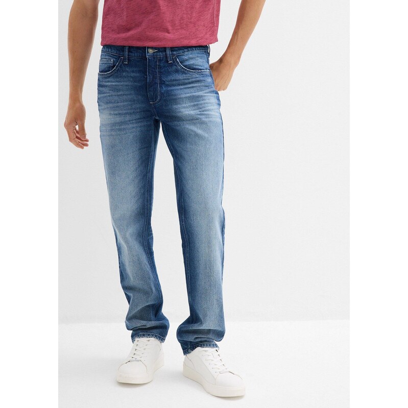 bonprix Strečové džíny Regular Fit, Straight modrá Muž