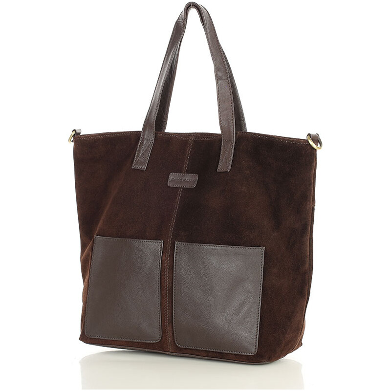 Shopper bag kabelka Marco Mazzini VS123 tmavě hnědá