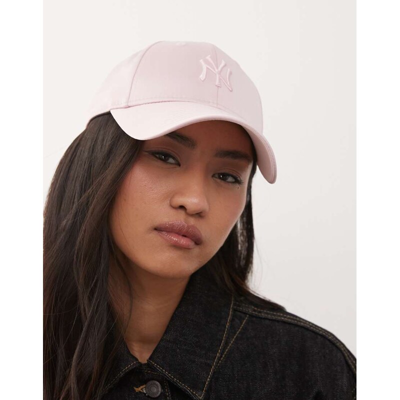 New Era NY Yankees 9forty womens satin cap in pink 113096188