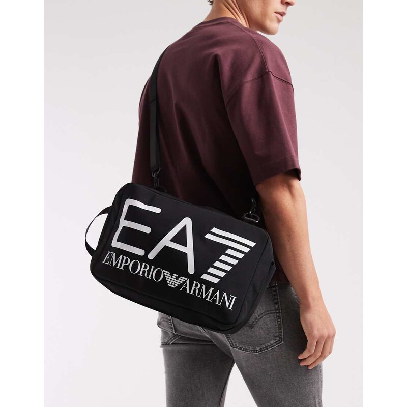 Armani EA7 logo mini bag in black 113096232