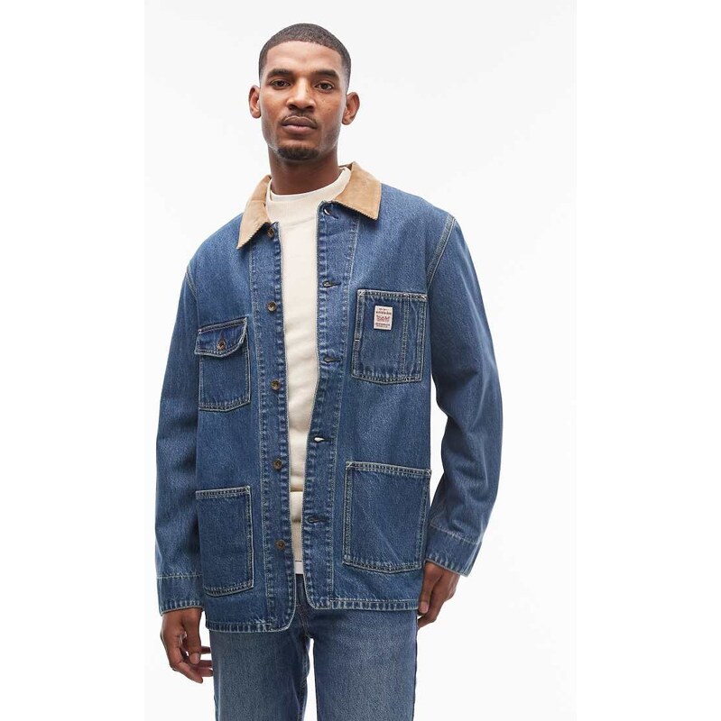Levis Unisex Workwear Berkley denim chore coat in blue