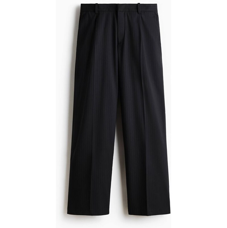 H&M - Elegantní kalhoty Loose Fit - Černá