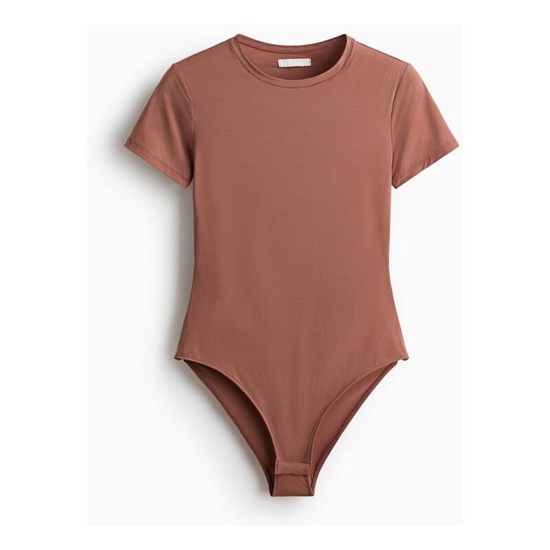 H&M - Body z mikrovláknas krátkým rukávem - růžová 112955559