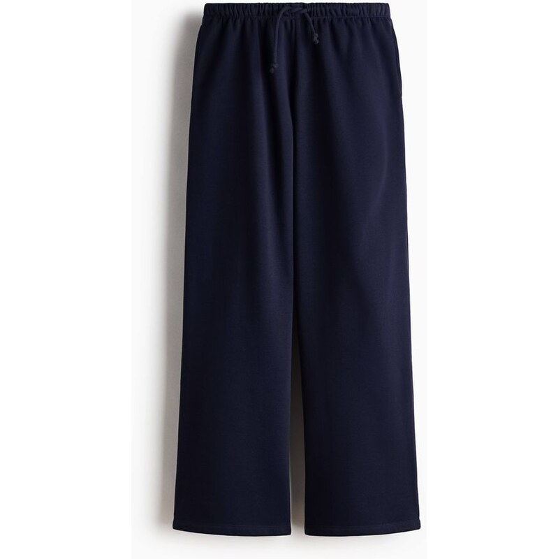 H&M - Široké kalhoty jogger - Námořnická Modř
