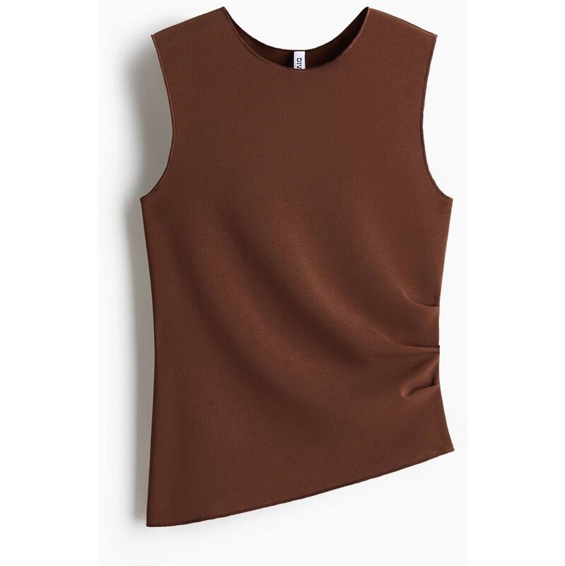 H&M - Asymetrický top - Hnědá