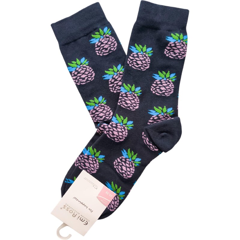 Emi Ross Dámské veselé ponožky - Ananas 112955798