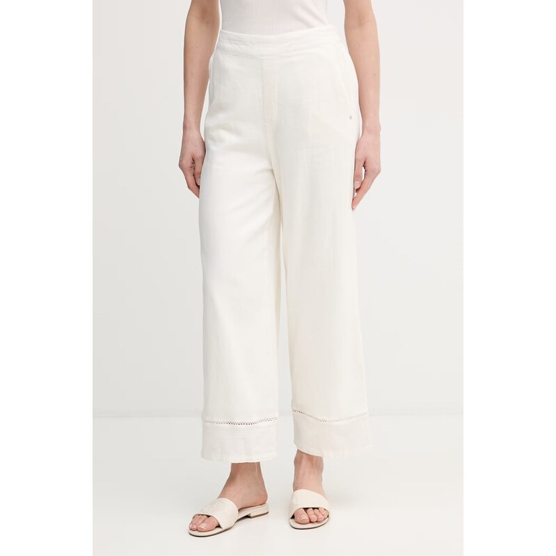 DKNY Kalhoty s příměsí lnu Dkny