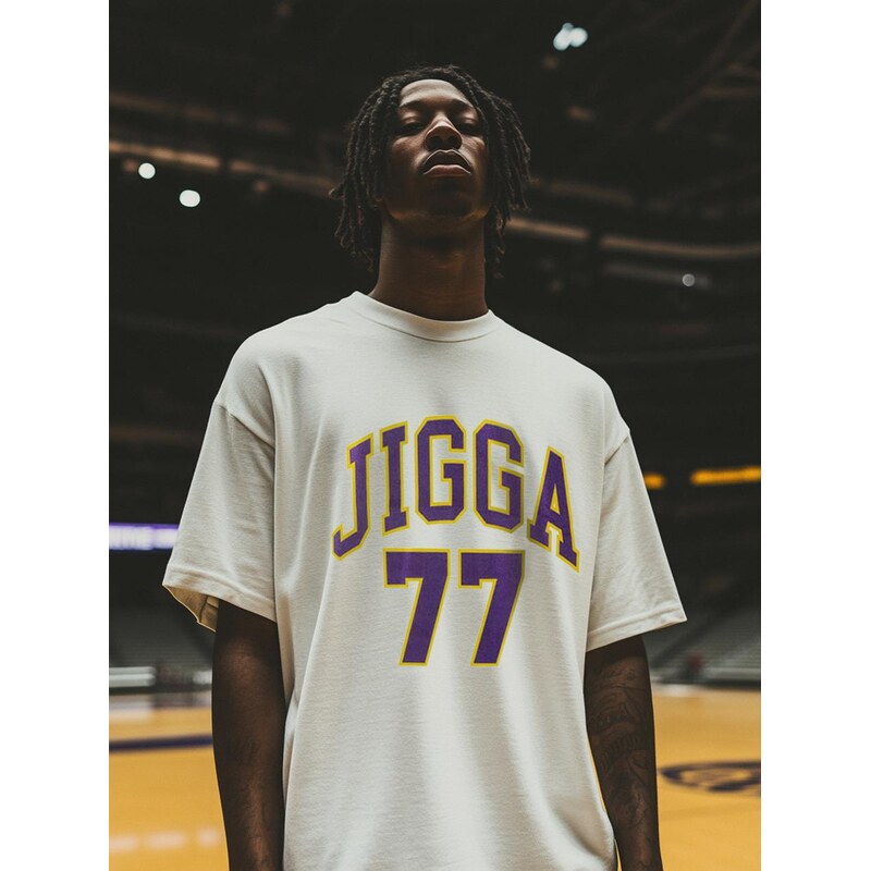 Bílá košile s krátkým rukávem Jigga Wear 77 Luka Trade LTD. LA