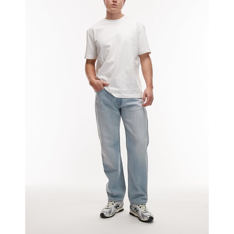 Levis 555 relaxed straight jeans in lightwash blue