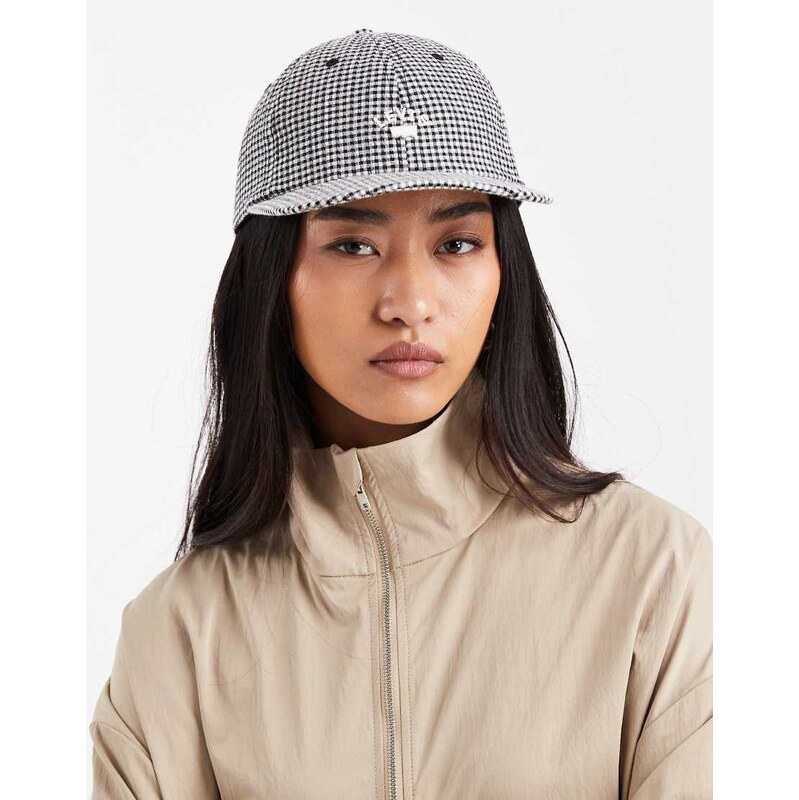 Levis gingham check washed canvas logo cap in grey 112979063