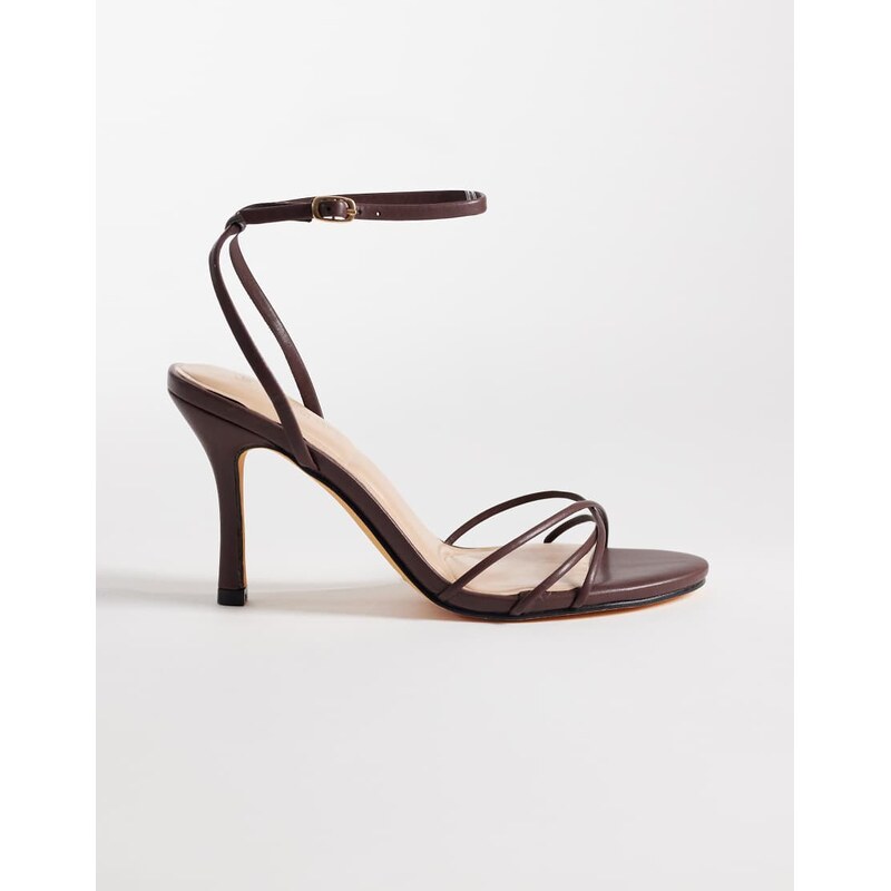 SEQWL Lolly heeled sandal in brown 115517687