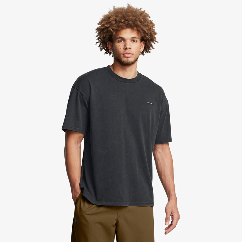 Tričko Under Armour M Hw Os Logo Wash SS T-Shirt Black XL
