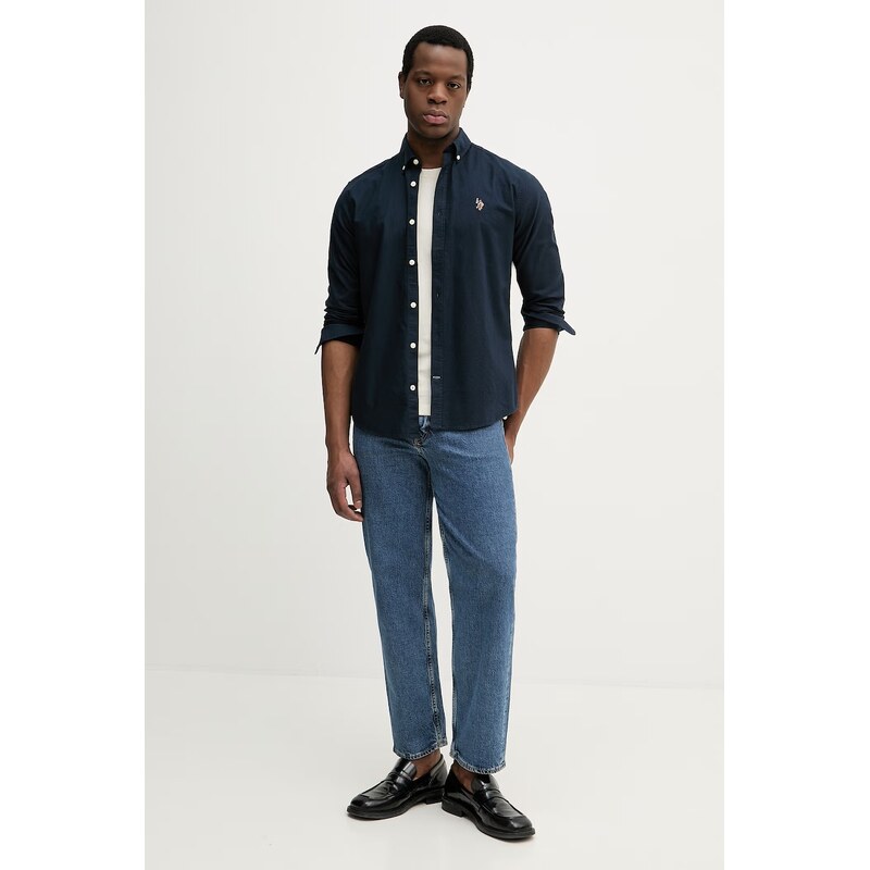 U.S. Polo Assn. košile pánská bavlněná PEACHED OXFORD LS