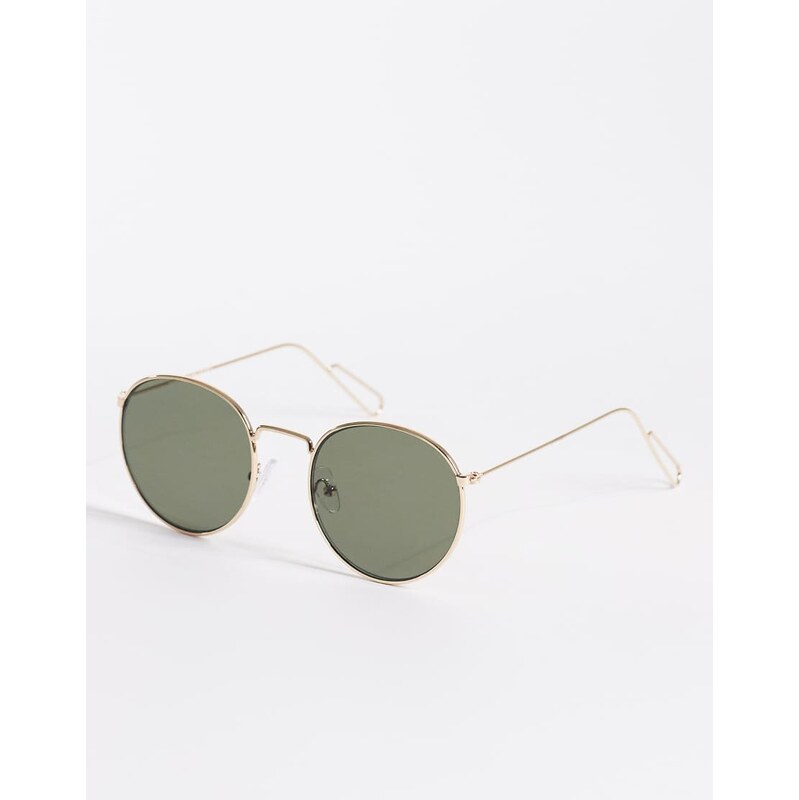 Weekday Explore round sunglasses in gold 112979144