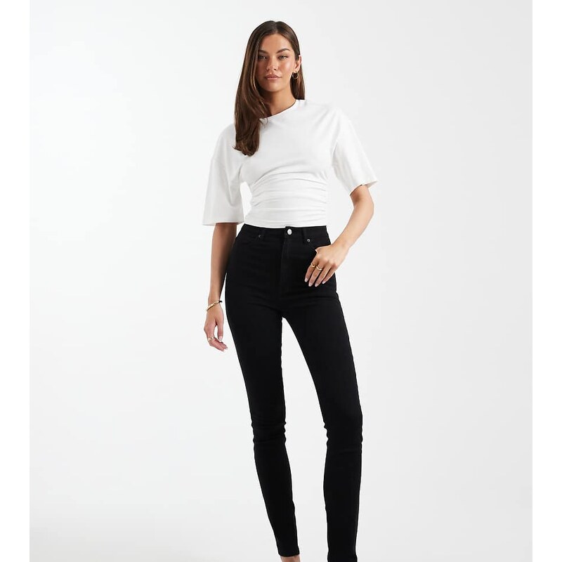 ASOS Tall ASOS DESIGN Tall skinny jeans in clean black 115519900