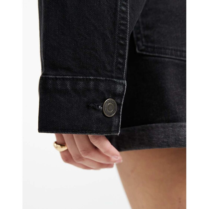 ASOS DESIGN oversized 90's denim jacket in black