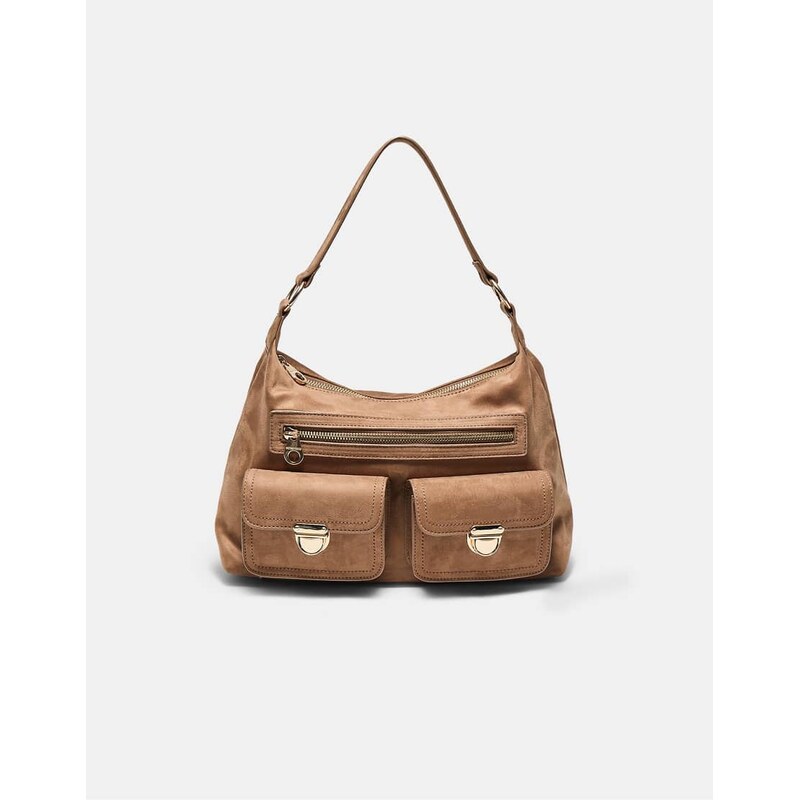 Stradivarius Shoulder bag with pockets in caramel-Brown 112979246