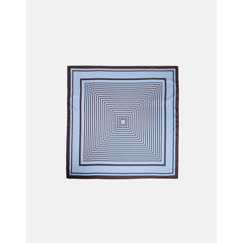 Stradivarius Checked line scarf in blue