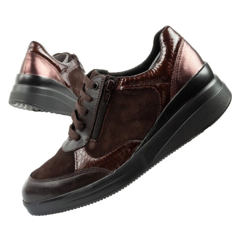 Scholl Emma Laces uty dámské sportovní kožené hnědé dámské boty na 112978390