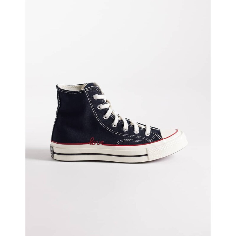 Converse Chuck 70 Hi trainers with love detail in black 113000997