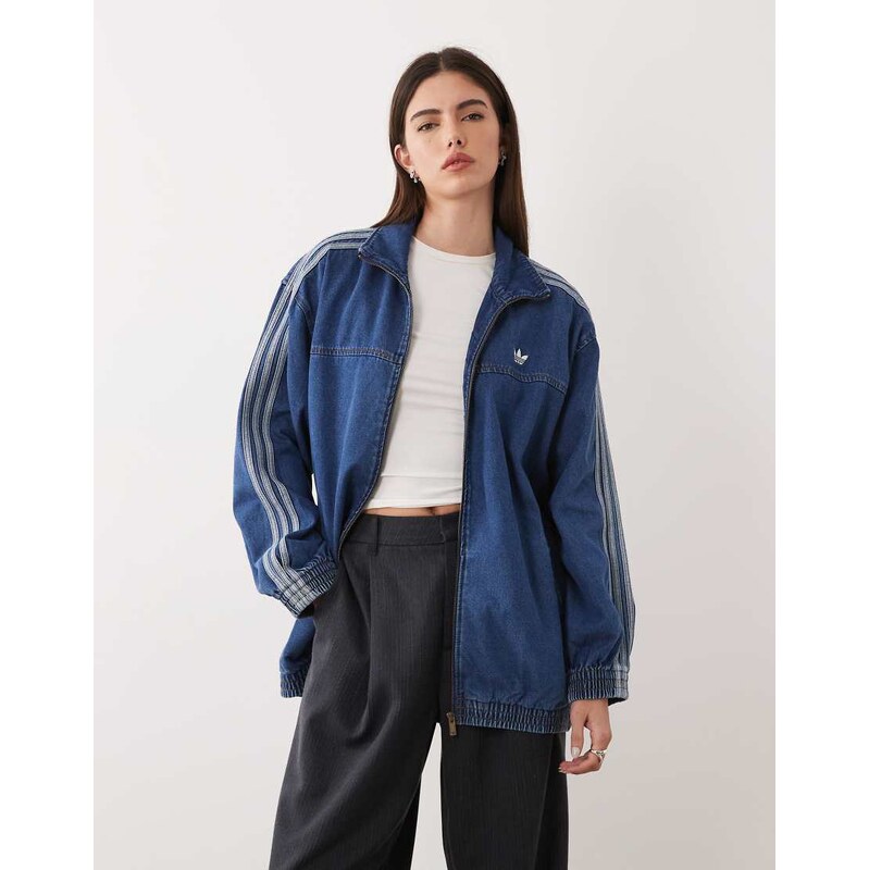 adidas Originals Firebird adilenium track top denim in blue