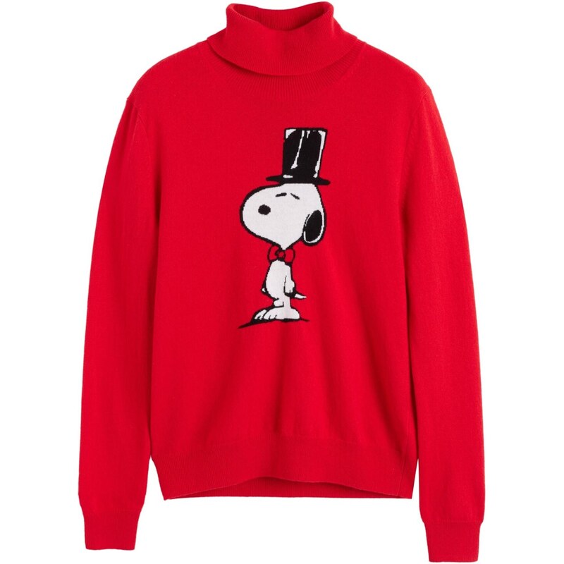Chinti & Parker Svetr Hat Snoopy červená / černá / bílá 112982677