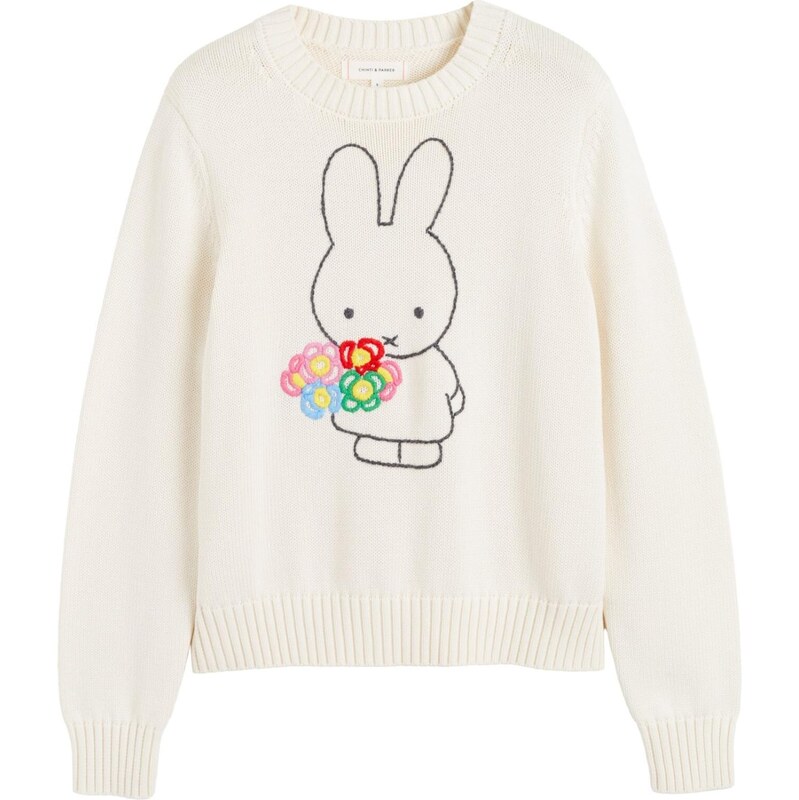 Chinti & Parker Svetr Miffy Hand krémová / zelená / tmavě