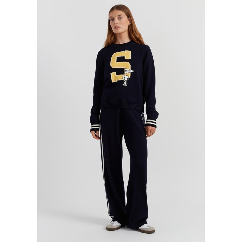 Chinti & Parker Svetr Snoopy Varsity námořnická modř / žlutá /