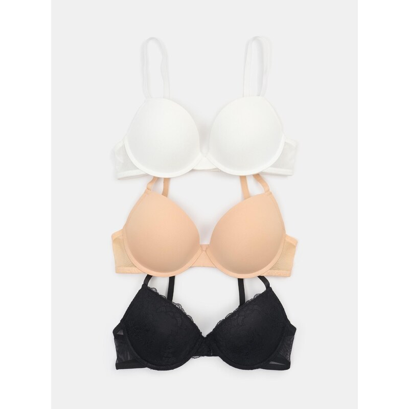 Sinsay - Push-up podprsenka 3 pack - vícebarevná 112982209