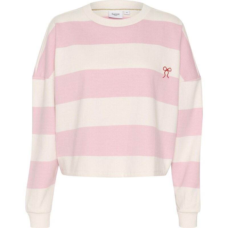 SAINT TROPEZ Mikina růže / offwhite