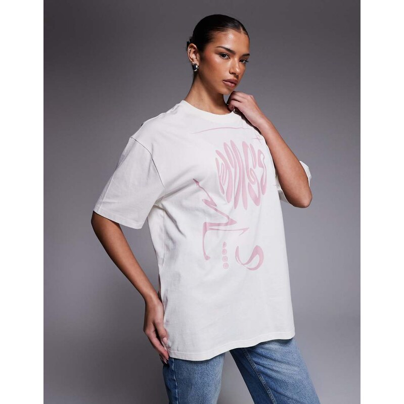 Hugo Blue oversized tee t-shirts in white 112997326