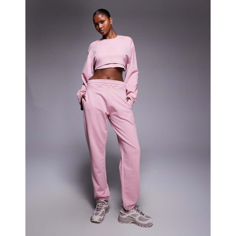 Hugo Blue Naleisy co-ord joggers in pastel pink